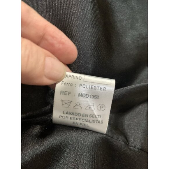 Vintage F & Co Distressed Black Leather Jacket Made in Spain Mod Womens 38 EUC - Picture 16 of 16